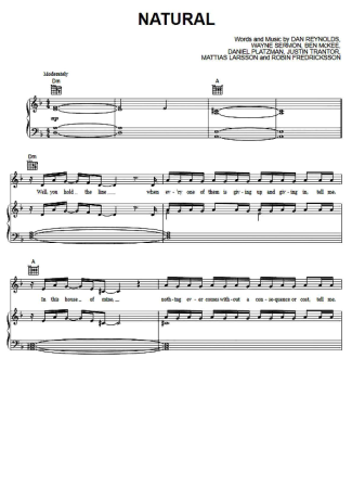 Imagine Dragons  score for Piano