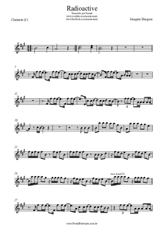 Imagine Dragons  score for Clarinet (C)