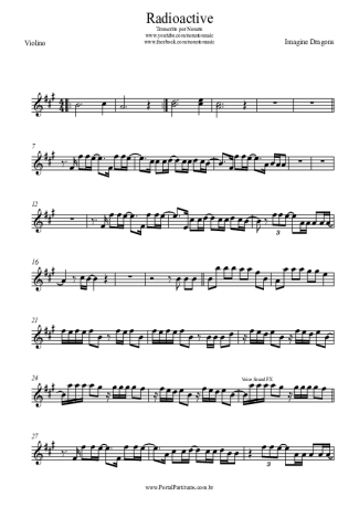 Imagine Dragons  score for Violin