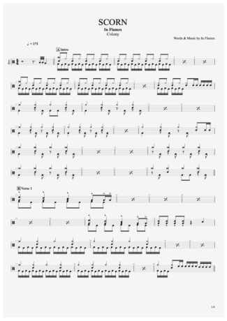 In Flames Scorn score for Drums