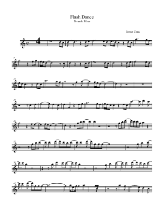 Irene Cara Flashdance score for Clarinet (Bb)