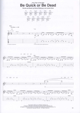 Iron Maiden  score for Guitar