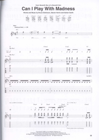 Iron Maiden  score for Guitar