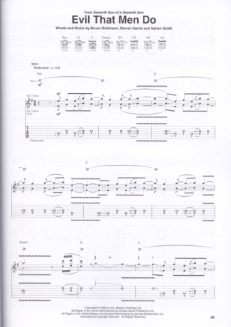 Iron Maiden  score for Guitar