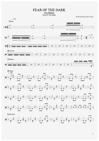 Iron Maiden  score for Drums