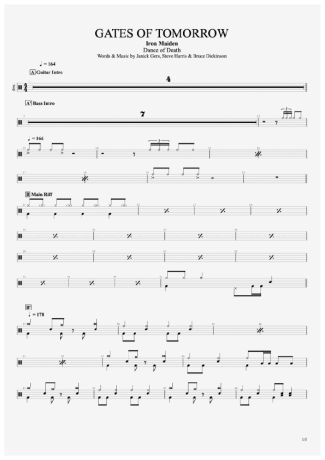 Iron Maiden  score for Drums