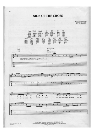 Iron Maiden  score for Guitar