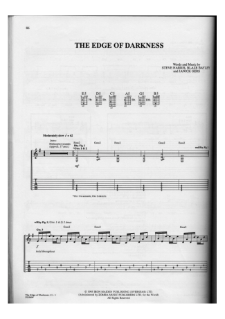 Iron Maiden  score for Guitar