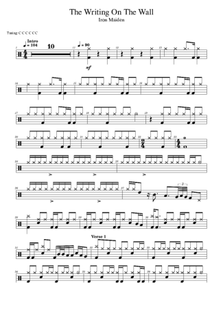 Score for Drums
