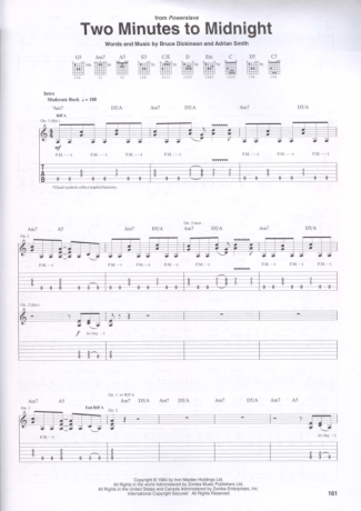 Iron Maiden Two Minutes To Midnight score for Guitar