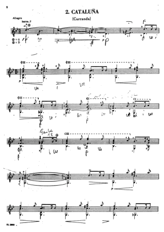 Isaac Albéniz  score for Acoustic Guitar