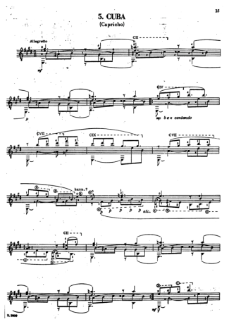 Isaac Albéniz  score for Acoustic Guitar