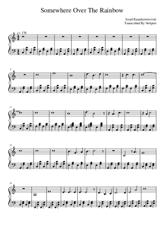 Israel Kamakawiwo´ole  score for Piano