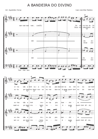 Ivan Lins A Bandeira do Divino score for Voice and Choir