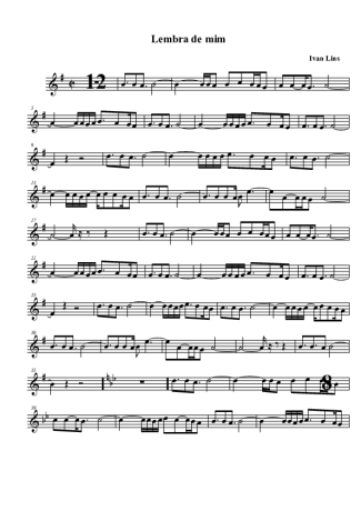 Ivan Lins Lembra de Mim score for Tenor Saxophone Soprano (Bb)