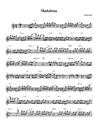 Ivan Lins Madalena score for Tenor Saxophone Soprano (Bb)