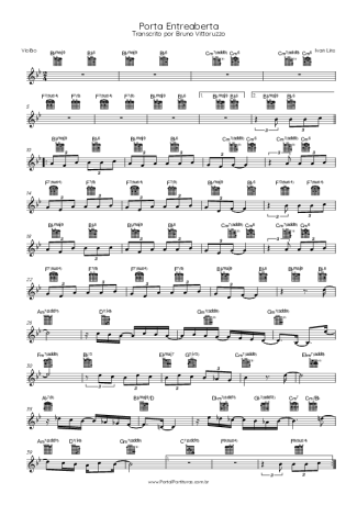 Ivan Lins Porta Entreaberta score for Acoustic Guitar