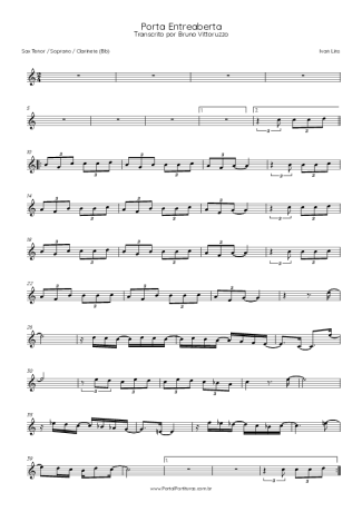 Ivan Lins Porta Entreaberta score for Clarinet (Bb)