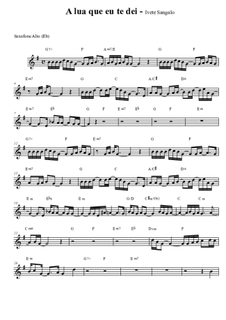 Ivete Sangalo  score for Alto Saxophone