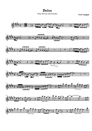 Ivete Sangalo  score for Clarinet (Bb)