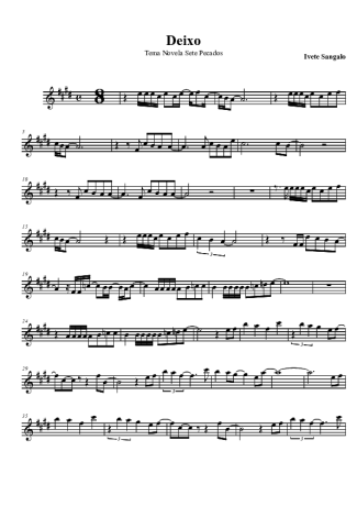 Ivete Sangalo  score for Tenor Saxophone Soprano (Bb)