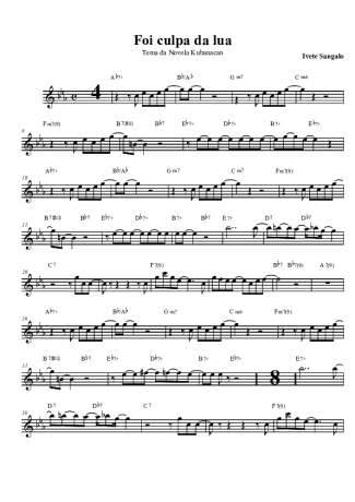 Ivete Sangalo Foi Culpa Da Lua score for Clarinet (Bb)