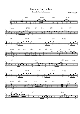 Ivete Sangalo  score for Tenor Saxophone Soprano (Bb)