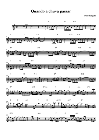 Ivete Sangalo Quando a Chuva Passar score for Alto Saxophone