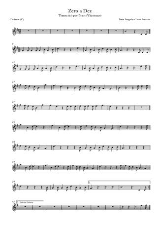 Ivete Sangalo e Luan Santana  score for Clarinet (C)