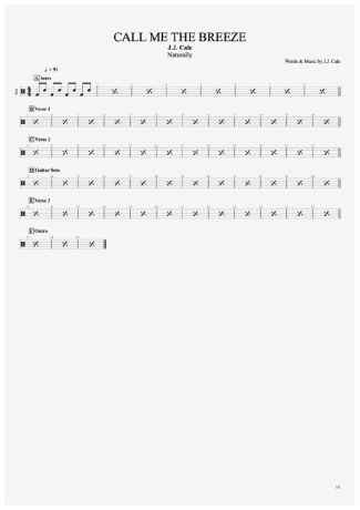 Score for Drums
