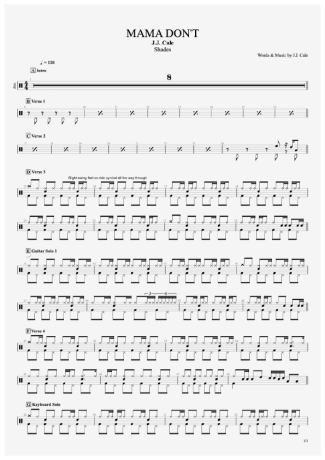 Score for Drums