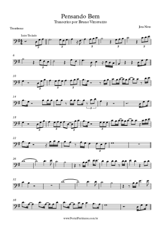 J. Neto Pensando Bem score for Trombone