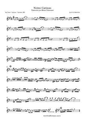 Jacob do Bandolim Noites Cariocas score for Tenor Saxophone Soprano (Bb)