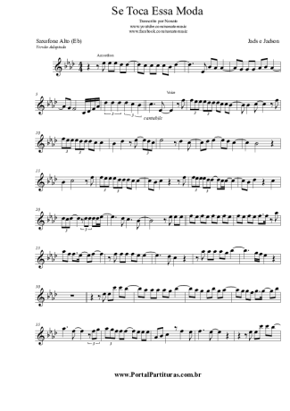 Jads e Jadson  score for Alto Saxophone