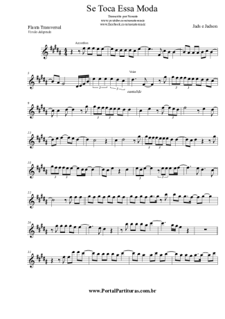 Jads e Jadson  score for Flute