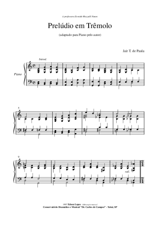 Jair Teodoro de Paula  score for Piano