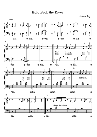 James Bay  score for Piano