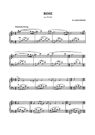 James Horner  score for Piano
