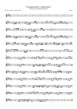 Jamily Conquistando O Impossível score for Clarinet (Bb)