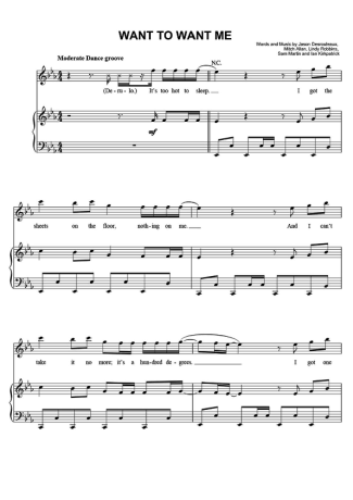 Jason Derulo  score for Piano