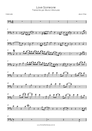 Jason Mraz  score for Cello