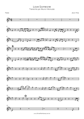 Jason Mraz  score for Flute