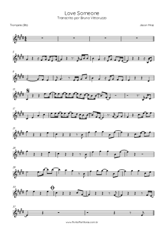 Jason Mraz  score for Trumpet