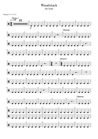 Score for Drums