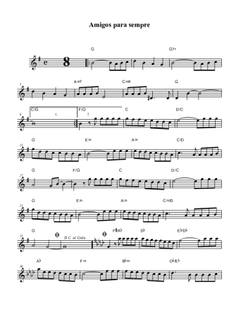 Jayne Amigos Para Sempre score for Tenor Saxophone Soprano (Bb)