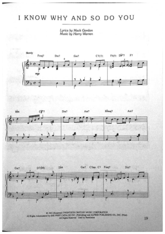 Jazz Standard  score for Piano