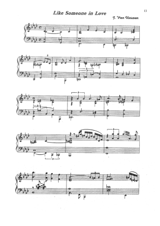 Jazz Standard Like Someone In Love score for Piano