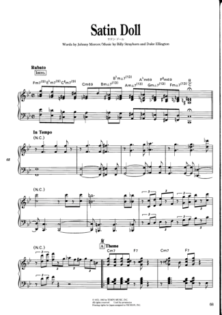Jazz Standard Satin Doll score for Piano