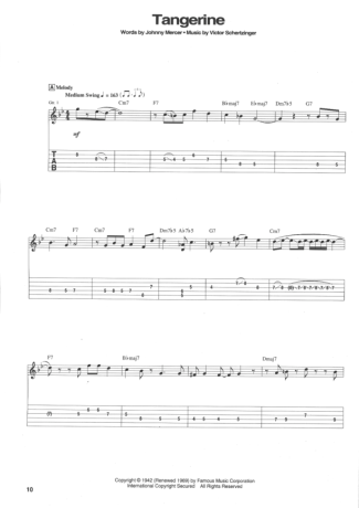 Jazz Standard  score for Guitar