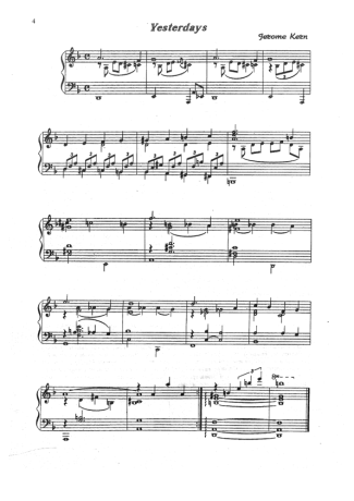 Jazz Standard Yesterdays score for Piano